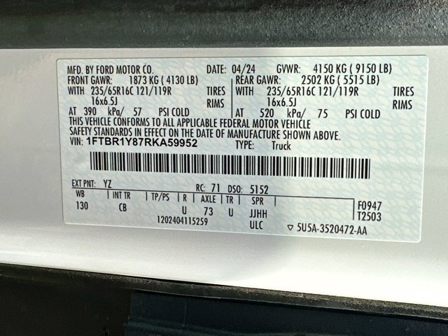 Used 2024 Ford Transit 250 Low Roof Empty Cargo Van - photo 19