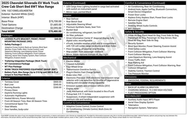 New 2025 Chevrolet Silverado EV Work Truck Crew Cab - photo 5