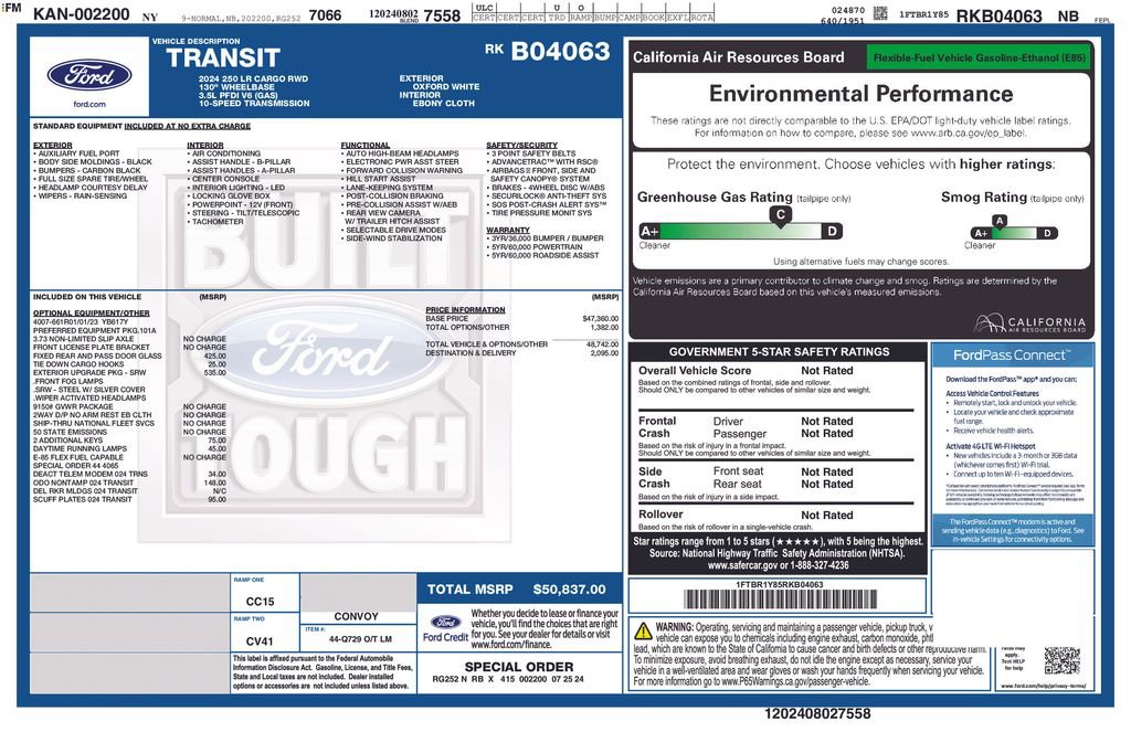 Used 2024 Ford Transit 250 Low Roof Empty Cargo Van - photo 37