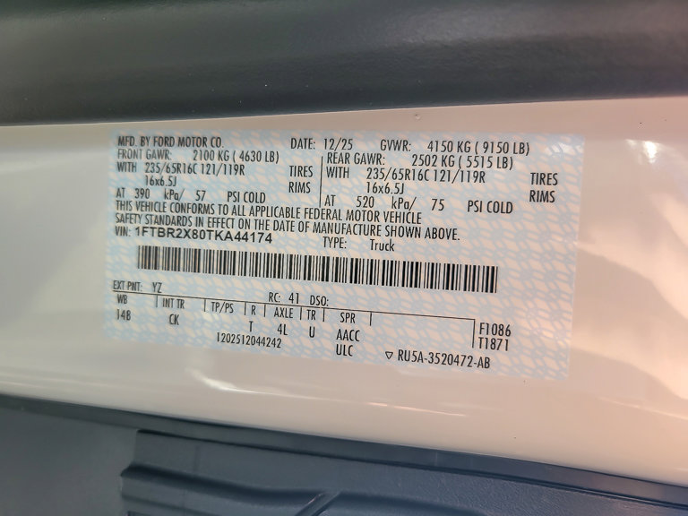 New 2026 Ford Transit 250 High Roof Empty Cargo Van - photo 5