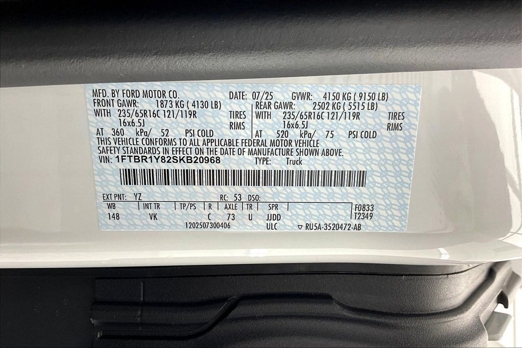 New 2025 Ford Transit 250 Low Roof Empty Cargo Van - photo 8