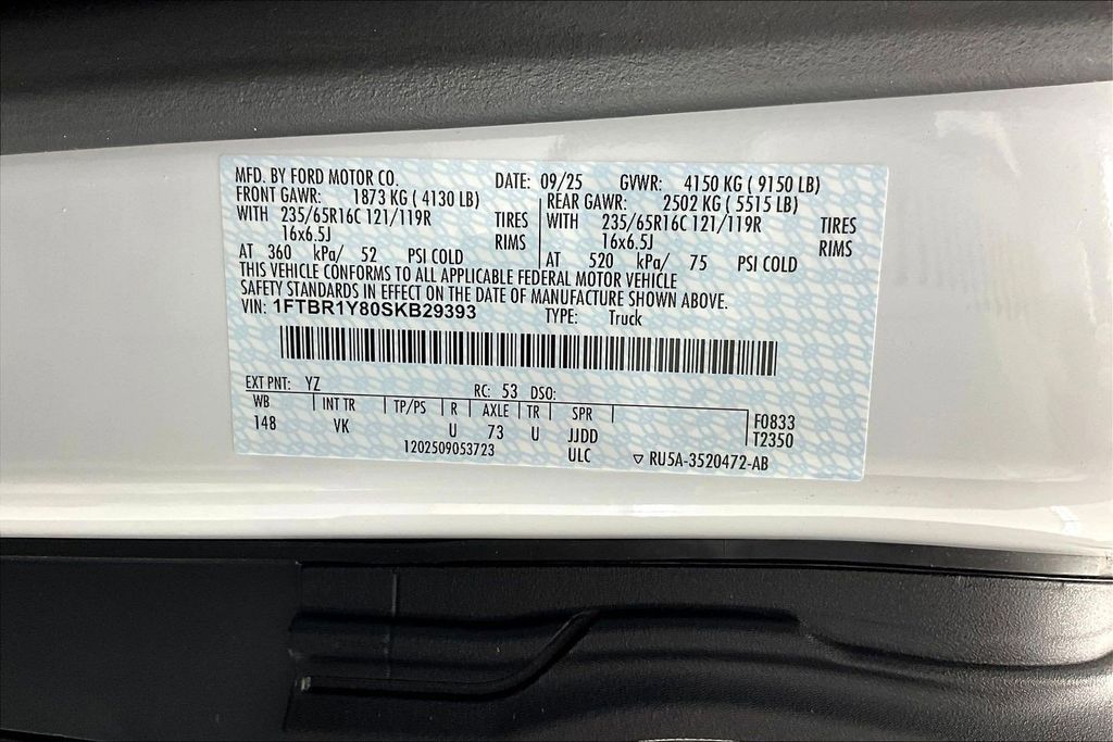 New 2025 Ford Transit 250 Low Roof Empty Cargo Van - photo 8