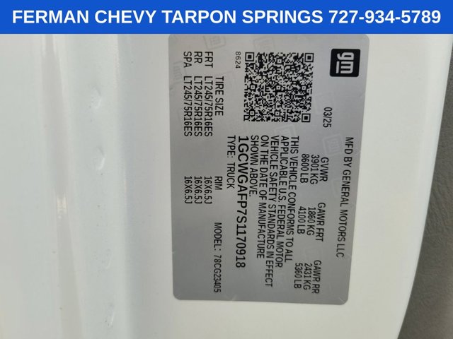 New 2025 Chevrolet Express 2500 Empty Cargo Van - photo 20