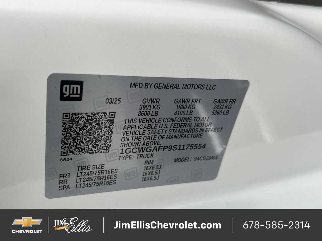 New 2025 Chevrolet Express 2500 Empty Cargo Van - photo 57