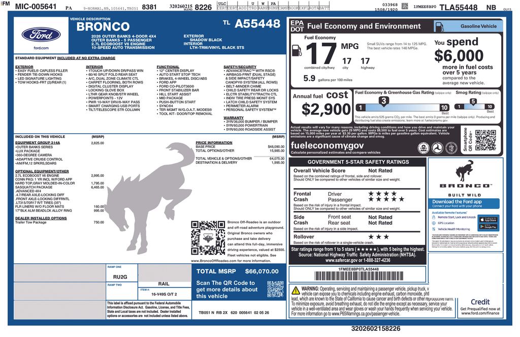 New 2026 Ford Bronco Outer Banks - photo 3