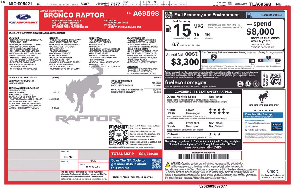 New 2026 Ford Bronco Raptor - photo 3