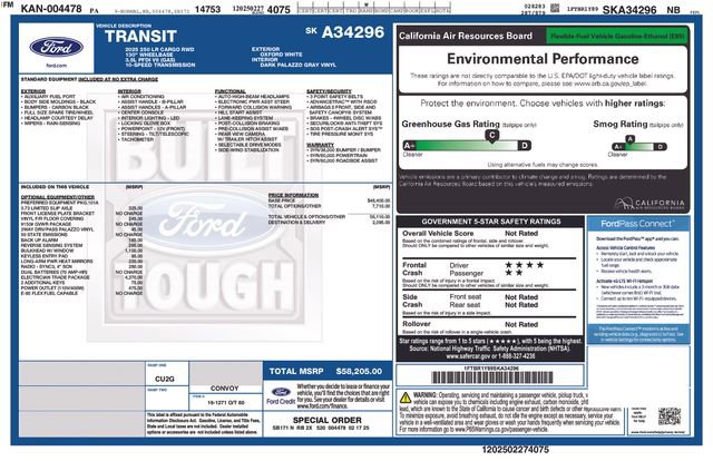 New 2025 Ford Transit 250 Low Roof Empty Cargo Van - photo 8