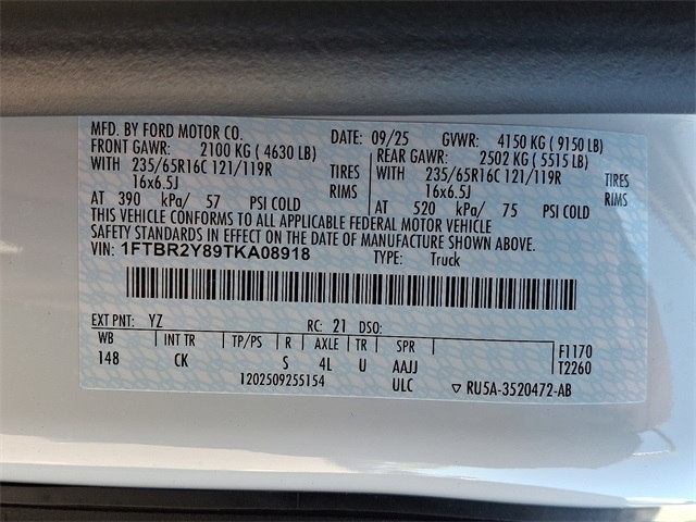 New 2026 Ford Transit 250 Low Roof Empty Cargo Van - photo 10