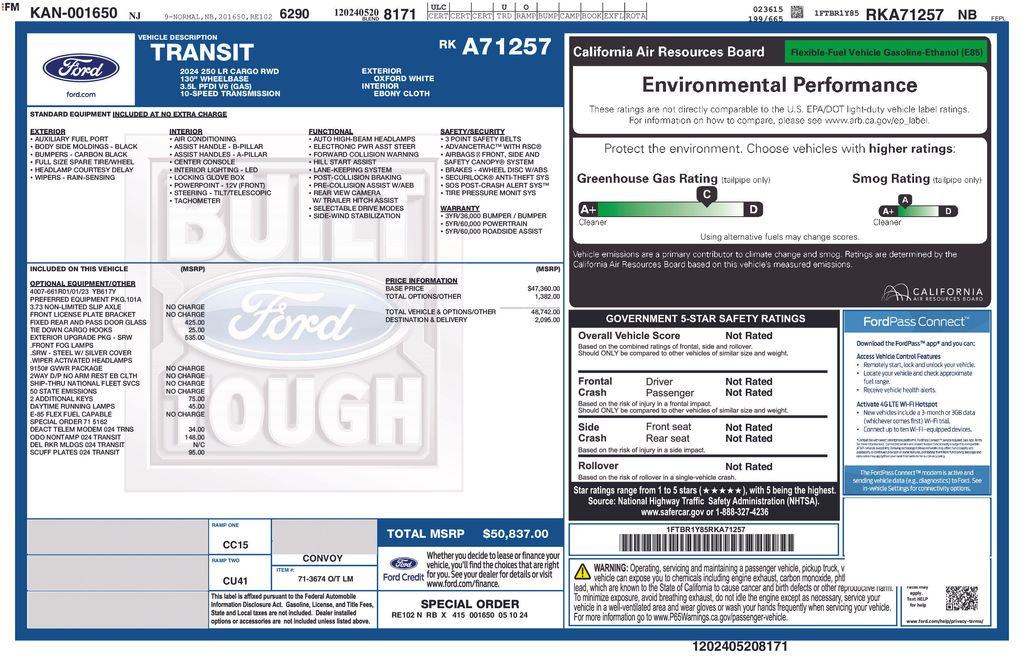 Used 2024 Ford Transit 250 Low Roof Empty Cargo Van - photo 24