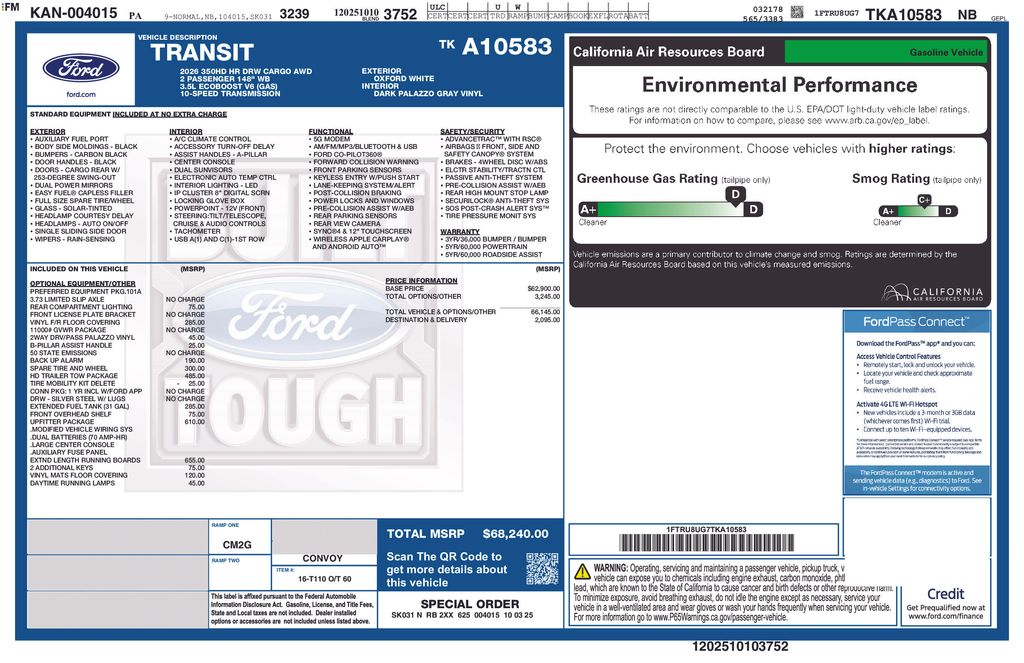 New 2026 Ford Transit 350 High Roof Empty Cargo Van - photo 24