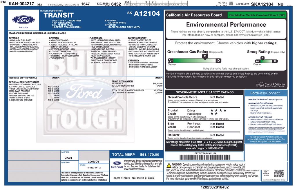 New 2025 Ford Transit 150 Low Roof Empty Cargo Van - photo 10