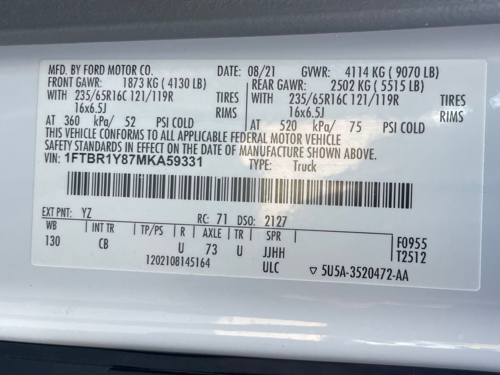 Used 2021 Ford Transit 250 Low Roof Empty Cargo Van - photo 9
