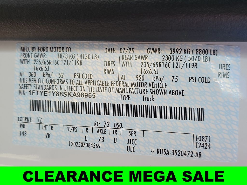 New 2025 Ford Transit 150 Low Roof Empty Cargo Van - photo 43