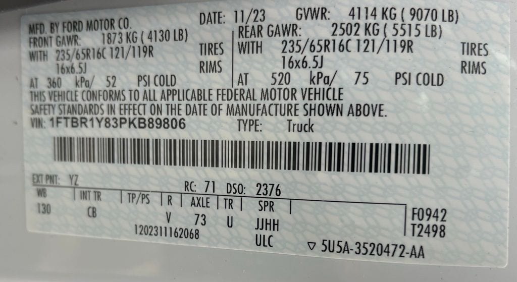 Used 2023 Ford Transit 250 Low Roof Empty Cargo Van - photo 17