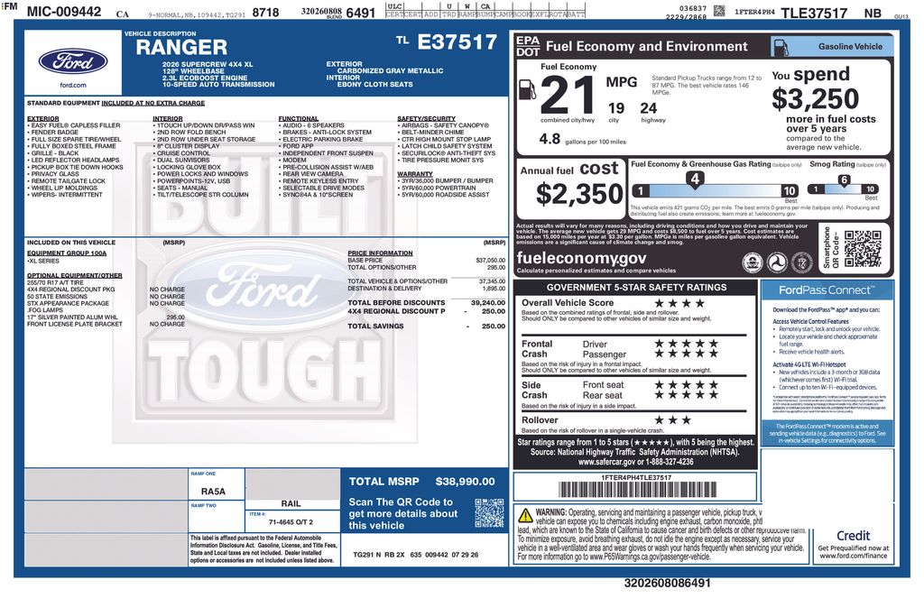 New 2026 Ford Ranger - photo 2