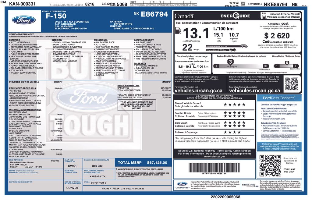 Used 2022 Ford F-150 XLT SuperCrew Cab - photo 3