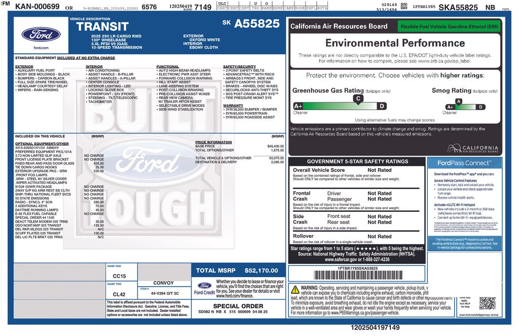 Used 2025 Ford Transit 250 Low Roof Empty Cargo Van - photo 3