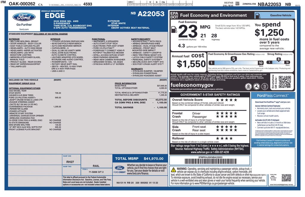 Used 2022 Ford Edge SEL AWD SUV - photo 9