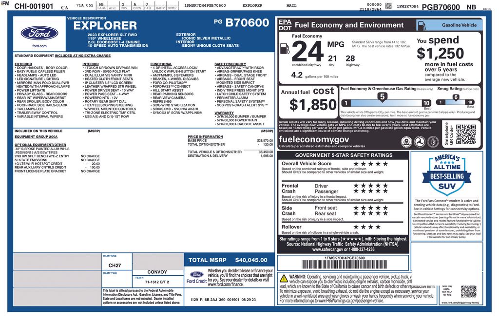 Used 2023 Ford Explorer XLT SUV - photo 6