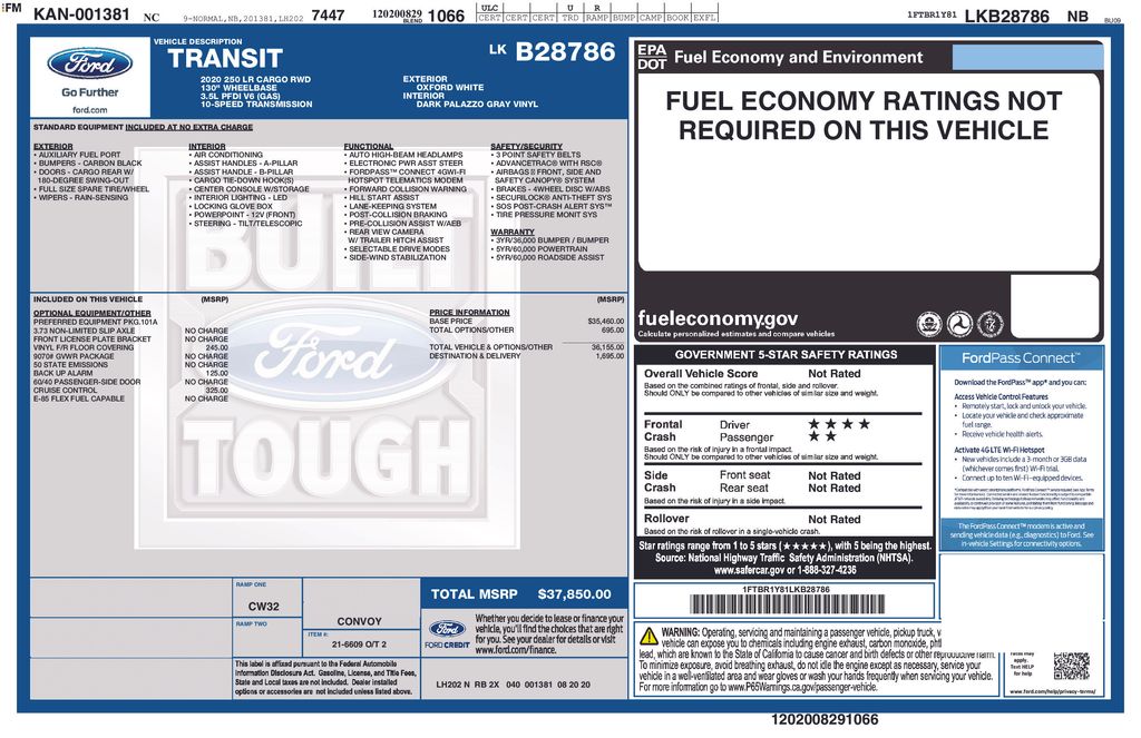 Used 2020 Ford Transit 250 Low Roof Empty Cargo Van - photo 42