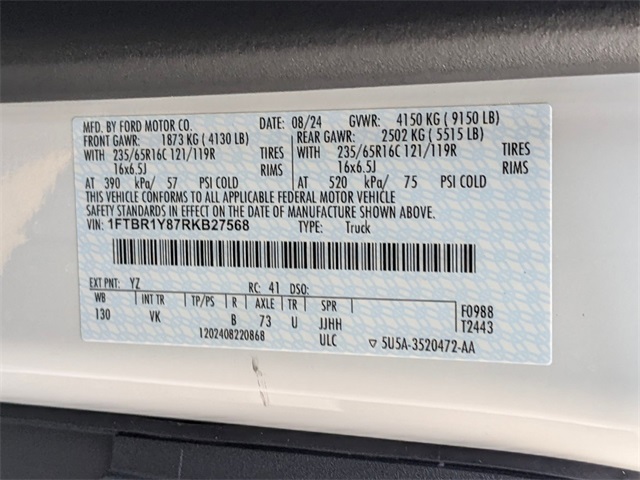 New 2024 Ford Transit 250 Low Roof Empty Cargo Van - photo 27
