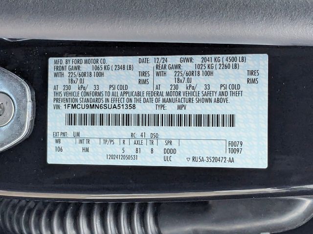 New 2025 Ford Escape ST-Line - photo 29