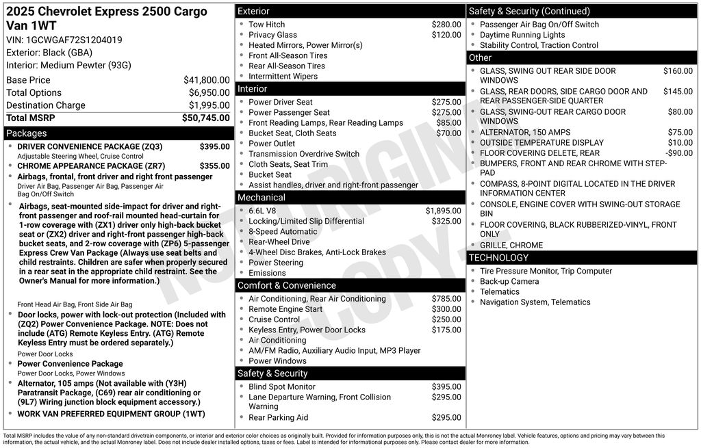 New 2025 Chevrolet Express 2500 - photo 1