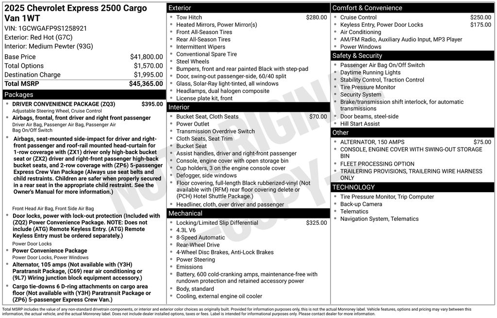 New 2025 Chevrolet Express 2500 - photo 1